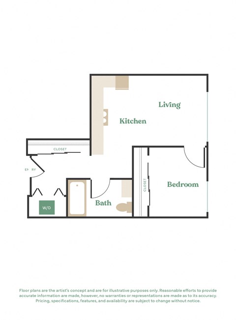a floor plan of a house with a bedroom and a living room